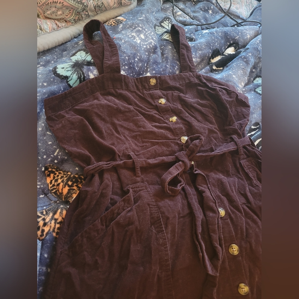 Wine purple overall minidress